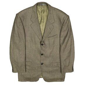Vintage Capiati Italy Blazer Silk Wool Sport Coat Beige 40R